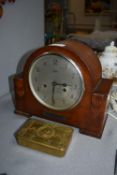 1950’s Smith Presentation Mantel Clock and Reproduction Queen Mary Christmas Tin