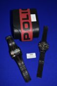 Two Wristwatches by Police and Benyar