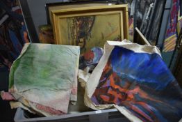 Sixteen Pictures and Prints plus Seven Paul Ziemacki Canvas (crate not included)