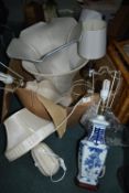 Assorted Table Lamps and Shades