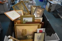 40 Framed Pictures, Prints, and Posters (crate not included)