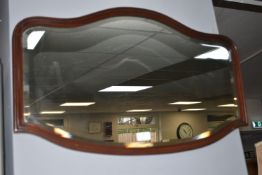 1930’s Wood Framed Bevelled Edge Mirror