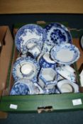 Blue & White Pottery Plates, Dishes, etc.