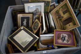 ~90 Small Framed Pictures and Prints (crate not included)