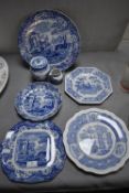 Spode Blue & White Plates etc.