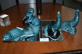 Poole Pottery Seals, and an Otter