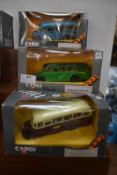 Three Corgi Classics Bedford Coaches