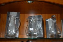 Three Dartington Crystal Decanters and Jugs