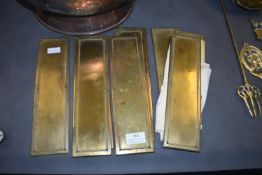 Nine Brass Finger Plates