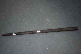 Ethnic Carved Wooden Staff