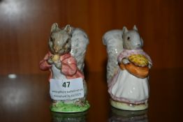 Two Beswick Beatrix Potter Squirrels