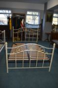 Painted Metal Double Bed Frame