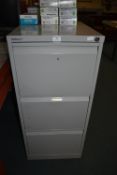 Bisley Three Drawer Metal Filing Cabinet