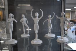 Five Royal Ballet Porcelain Figurines