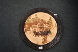 Bretby Ceramic Coach & Horses Wall Plaque