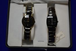 Pair of Swiss Line His & Hers Wristwatches