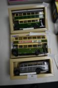 Three Corgi Diecast Buses