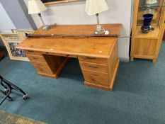 Modern Wood Effect Seven Drawer Desk
