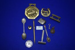 Metal Collectibles Including Horse Brasses and Spoons etc.