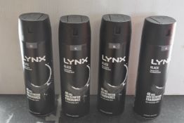4x Lynx Black Deodorant Body Sprays