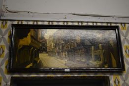 Oil on Board Study of The Shambles in York by Jeoffrey Beck