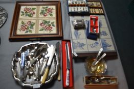 Tile Tray, Cutlery, and a Food Warmer