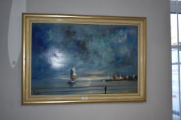 Oil on Board Continental Seascape by Klee