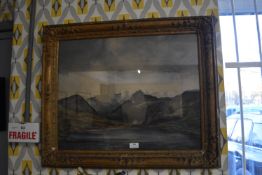 Unsigned Highland Watercolour Scene in Gilt Frame