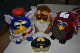 Three Furbies, and a McDonalds Mini Furby
