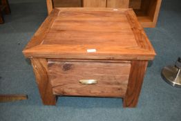 Hardwood Coffee Table with Two Storage Drawers