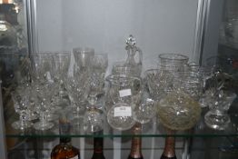 Assorted Cut Glass Lead Crystal Sherry Glasses, Tankards, etc.