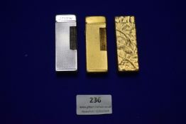 Three Dunhill Lighters