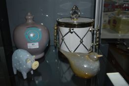 Moneybox, Ice Buckets, and Decorative Animals