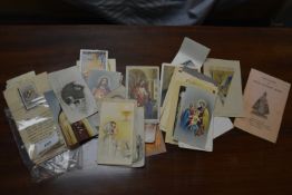 Seventy Vintage French Religious Bookmarks