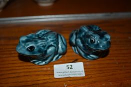 Pair of Poole Pottery Toads
