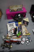 Assorted Items Including Toy Cars, Stamps, Star Wars Figure, etc.