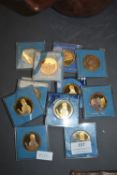 Twelve William Wilberforce Bronze Medallions (some AF)