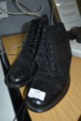 Black Brogue Boots Size: 11.5