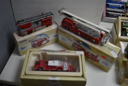 Three Corgi Diecast Fire Engines