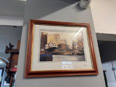 Signed Reproduction Copy of J. Rigg River Hull Shipping Print