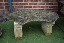 Concrete Semicircular Garden Seat
