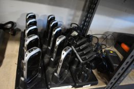 Three Scanner Charging Stations, Six Symbol Scanners, and a Motorola Scanner, and Four Spare