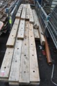 *Quantity of Assorted Lengths of Wood Shuttering (stillage not included)