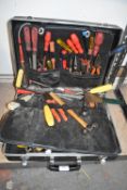 Box Containing an Assortment of Tools