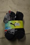 Ten Assorted Pairs of Puma Youth’s Low Cut Socks Size: 2.5-5
