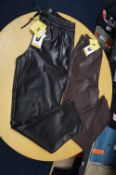 *Two Hilary Radley Faux Leather Trousers Size: S