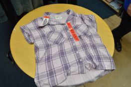 *Jachs Girlfriend Purple Plaid Short Sleeve Top Size: M