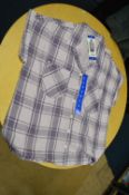 *Jachs Girlfriend Purple Plaid Short Sleeve Top Size: M