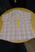 *Jachs Girlfriend Blush Plaid Short Sleeve Top Size: S