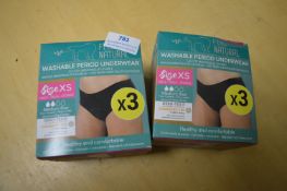 *Washable Period Underwear Size: XS 2x 3pk